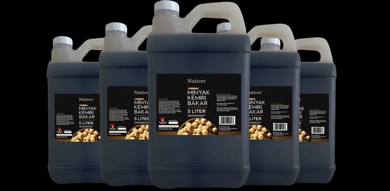 Minyak kemiri bakar Barooka kemasan 5 liter